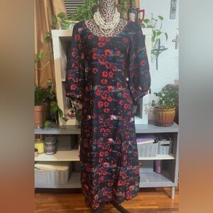 GORGEOUS FLORAL PRINT ANKLE LENGTH DRESS